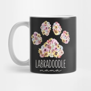 Labradoodle Mama Floral Paw Dog Mom Mug